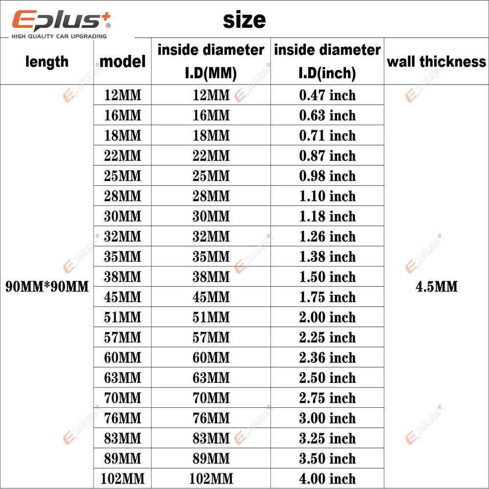 EPLUS 45° Silicone Hose | Car Intercooler Turbo Intake Pipe Connector Black