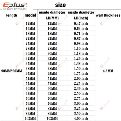 EPLUS 45° Silicone Hose | Car Intercooler Turbo Intake Pipe Connector Black