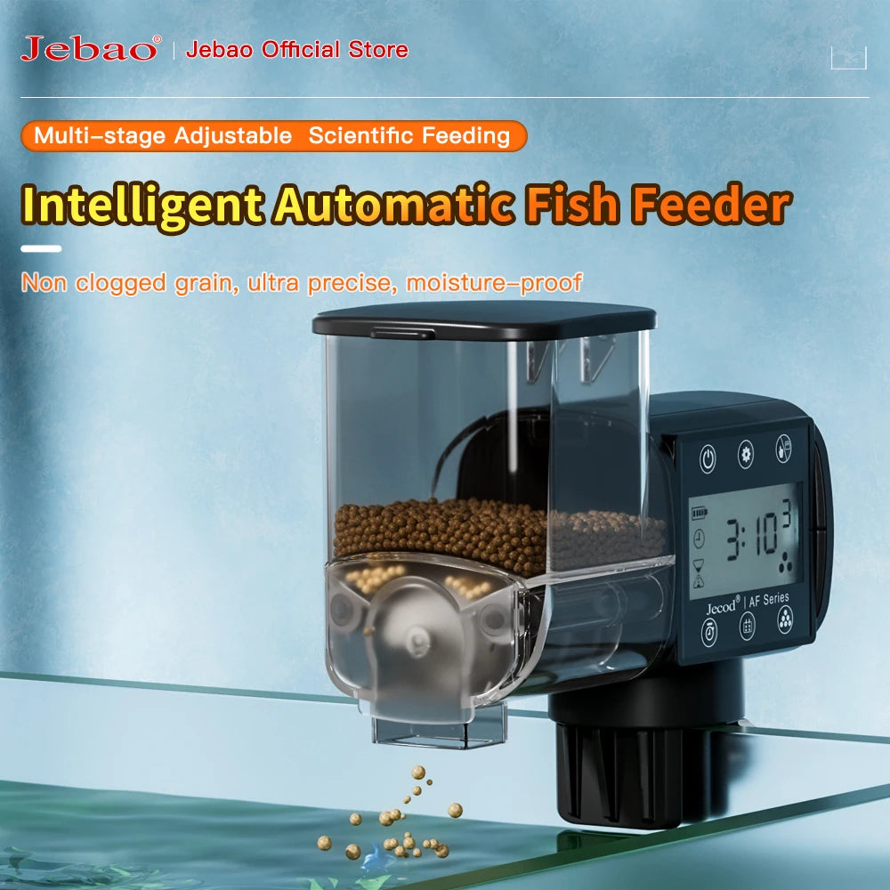 Jebao Jecod New Aquarium Fish Tank Feeder Intelligent Automatic Feeder Digital Timing Wifi Wireless Remote Control Fish Feeding-EXPROTAS
