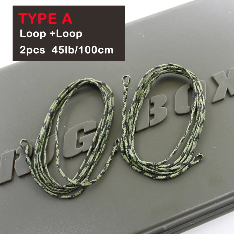 Carp Ready-Tied Leadcore Leader with Drop-Off Lead Clip & QC Swivel