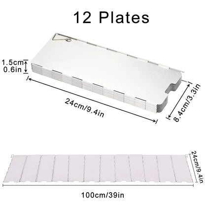 Camping Stove Wind Shield Foldable Gas Cooker Outdoor Alloy Windscreen