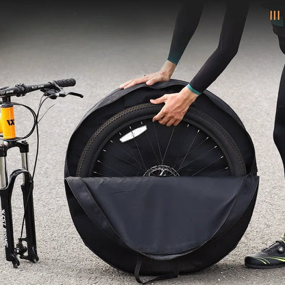 Waterproof 27" Bike Wheel Bag 420D Nylon Tire Pack Airplane Carry Cover