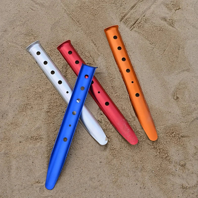 10pcs 31cm Aluminum U Shaped Tent Stakes Snow Sand Pegs for Beach Camping Travel