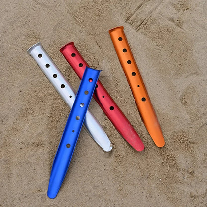 10pcs 31cm Aluminum U Shaped Tent Stakes Snow Sand Pegs for Beach Camping Travel