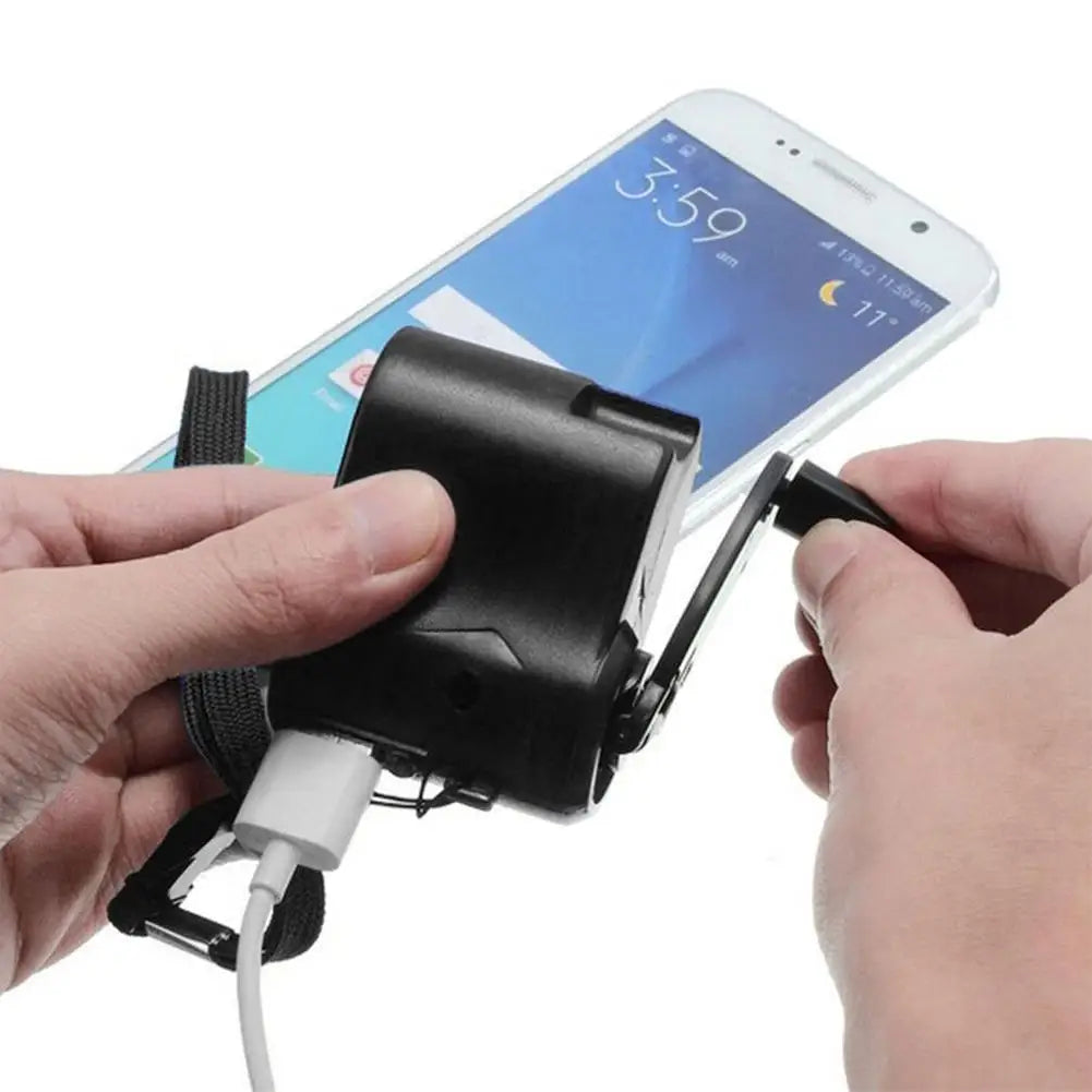 USB Emergency Charger Manual Power Generator for Outdoor Camping Hiking
