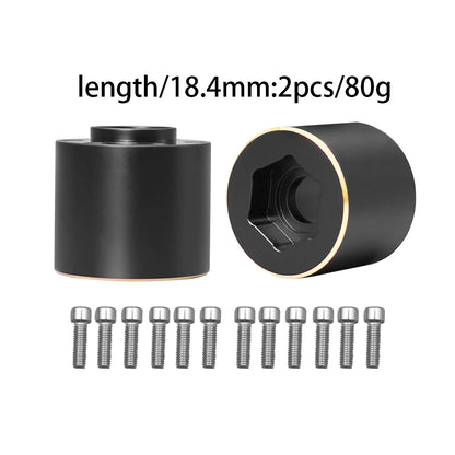 12mm Brass Wheel Weights | Hex Hub Adapter for 1/10 RC SCX10 TRX4 1.9" Rims