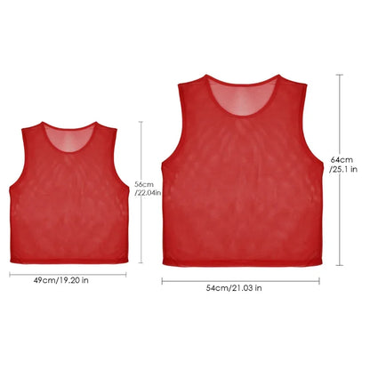 12PCS Kids Quick Dry Basketball Soccer Training Bibs Jersey Pinnie Vest