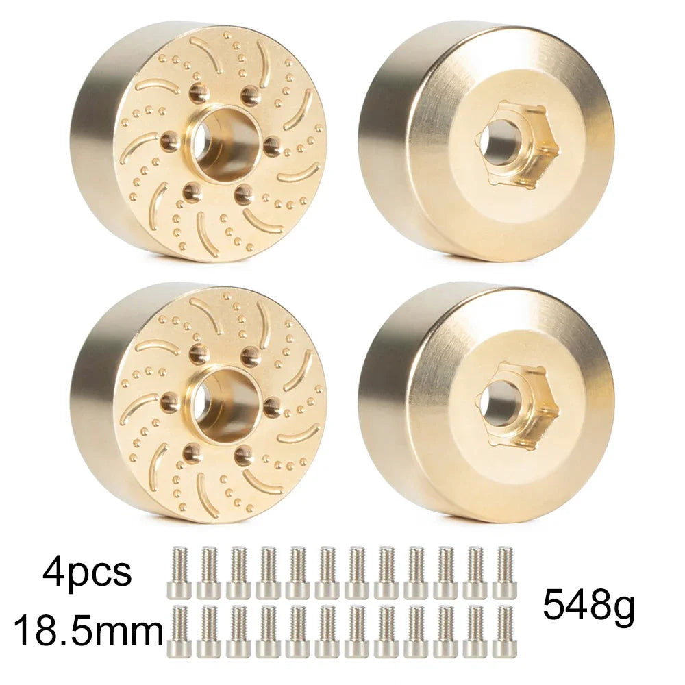 Brass 12mm Hex Wheel Weights Brake Disc Adapters for 1.9 2.2 RC Crawler