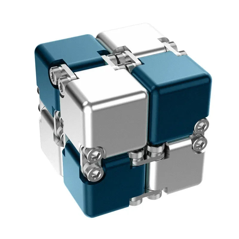 Metal Infinity Magic Cube Fidget Toy Decompression Puzzle for Adults Kids