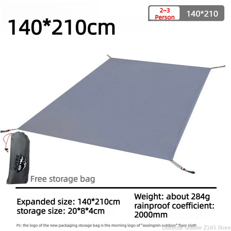 Waterproof Ground Sheet Tent Footprint Mat 100x210cm for Camping Hiking