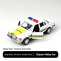 Retro Alloy Car Model 1/36 Scale Police Taxi Die-Cast Toy Vehicle