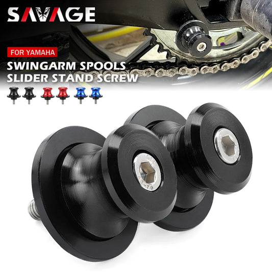 For Yamaha MT-09 MT-10 Tracer 900 XSR900 Swingarm Spools Slider M6 Stand Screws