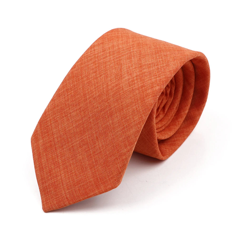 Men Tie Solid Slim Skinny Plain Wedding Party Ties Sage Green Pink Orange