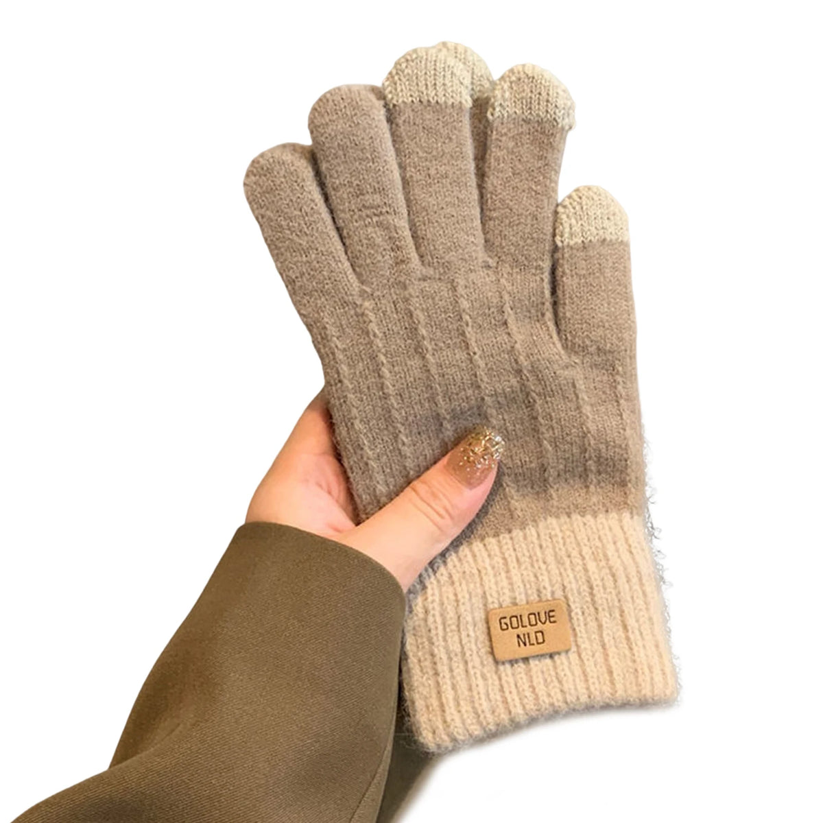Warm Fleece Lined Knit Gloves Touchscreen Winter Women Ladies Thermal