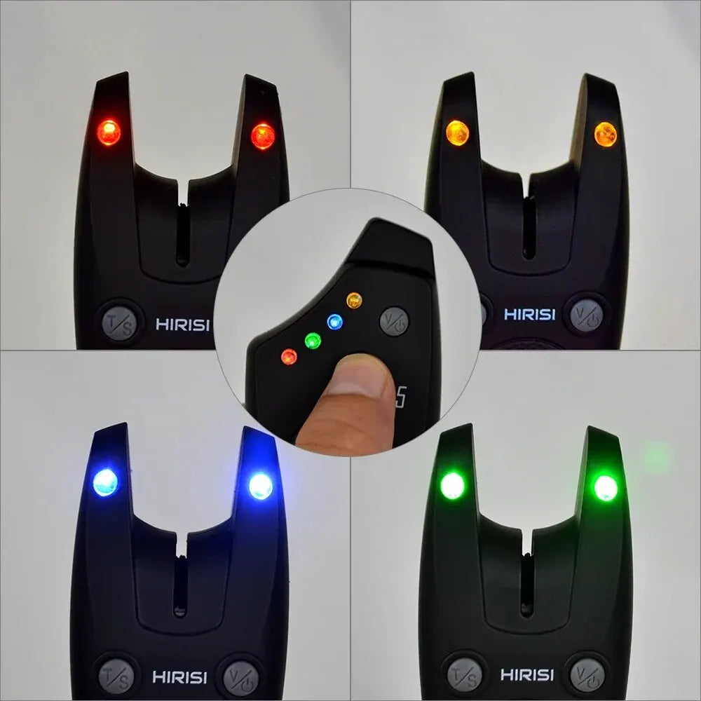 Hirisi Wireless Carp Fishing Alarm Set Waterproof, Fishing Bite Alarms Fishing Bite Indicator Fishing Accessories S5-EXPROTAS