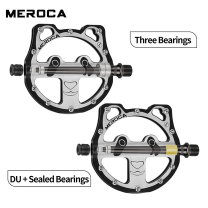 GOLDIX Cartoon Panda Bike Pedals 3 Bearing Alloy Non-Slip Folding MTB Road