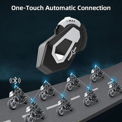 Freedconn T Max Motorcycle Helmet Bluetooth Intercom Headset 1000m 6 Riders