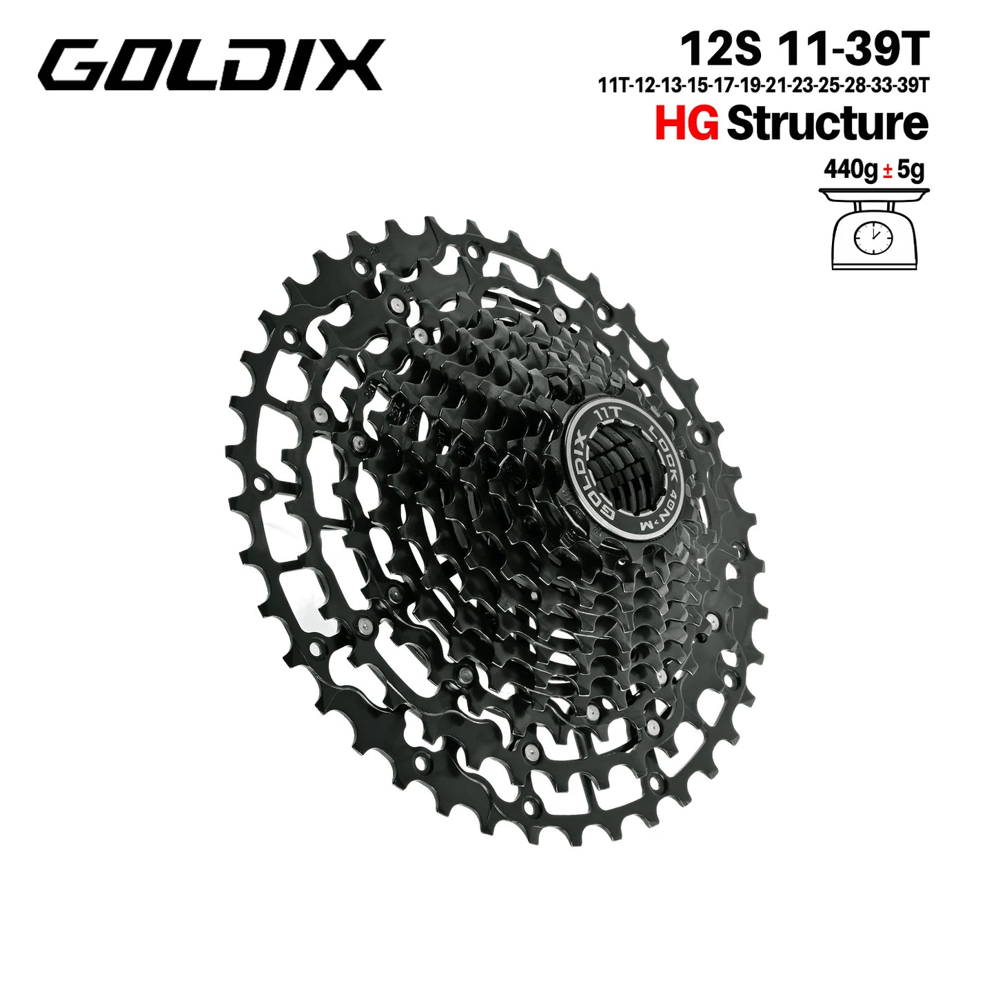 GOLDIX Mountain Bike Cassette 9 10 11 12 13 Speed HG Carbon Steel - EXPROTAS