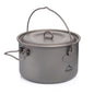 Widesea Camping Tableware Titanium Cookware Set Tourism Cauldron Outdoor Cooking Pot Frying Pan Picnic Kitchen Hiking Trekking-EXPROTAS