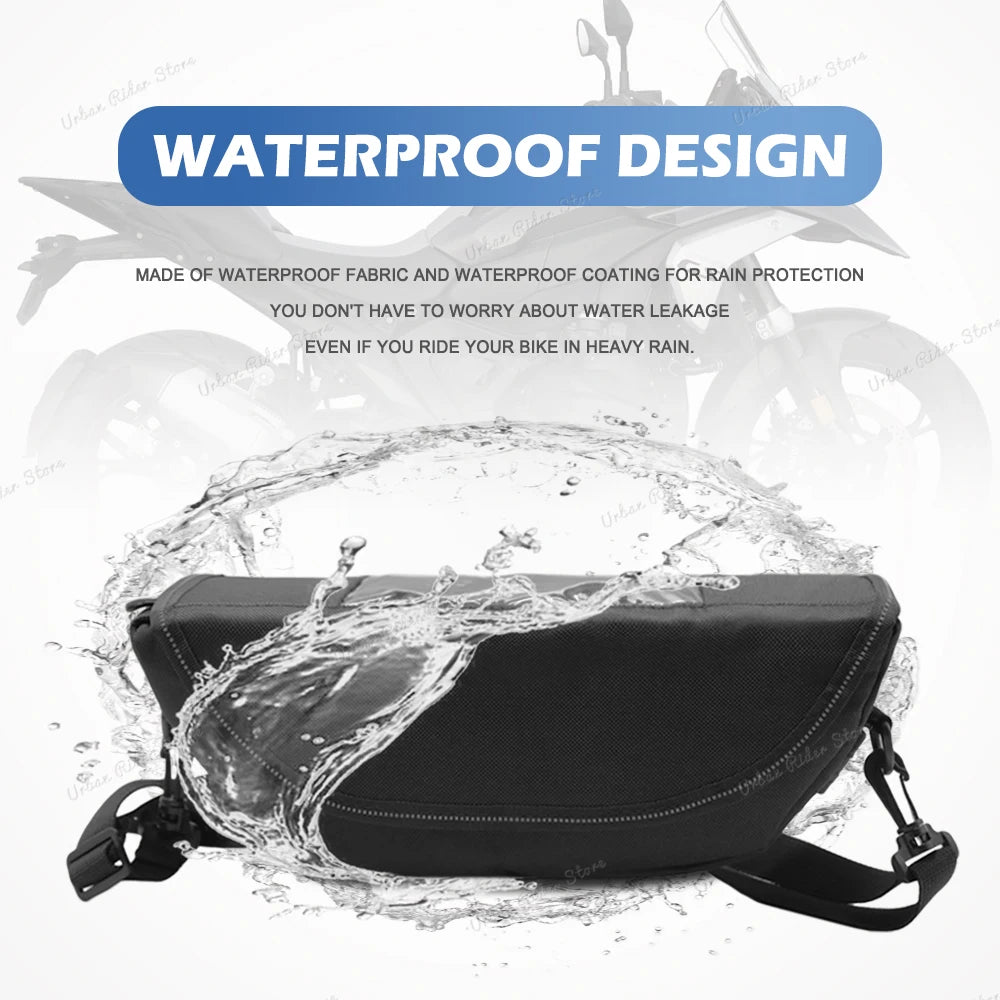 Waterproof Dustproof Motorcycle Handlebar Travel Storage Bag for Benelli TNT125