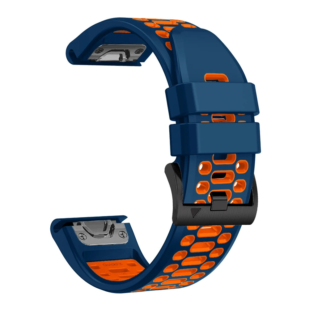 22/26mm Fit Silicone Strap for Garmin Fenix 8 7 6 5 Pro Watch Band