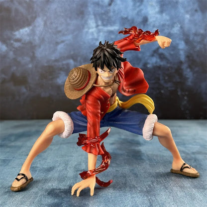 18cm One Piece Monkey D Luffy Battle Style Figure PVC Anime Action Model Toy