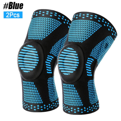 2Pcs Silicone Pad Knee Support Compression Brace Sports Sleeve for Arthritis