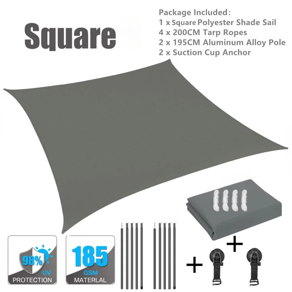 Awning Waterproof Tarp Tent Shade Outdoor Camping Car Awning Side Pergola Car Tail Tent Canopy For Campervan Motorhome Suv-EXPROTAS