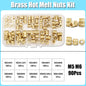 M2–M8 Brass Heat Insert Nut Set for 3D Print Hot Melt Threaded Embed