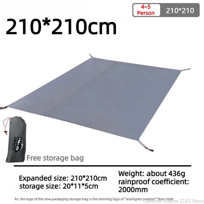 Waterproof Ground Sheet Tent Footprint Mat 100x210cm for Camping Hiking