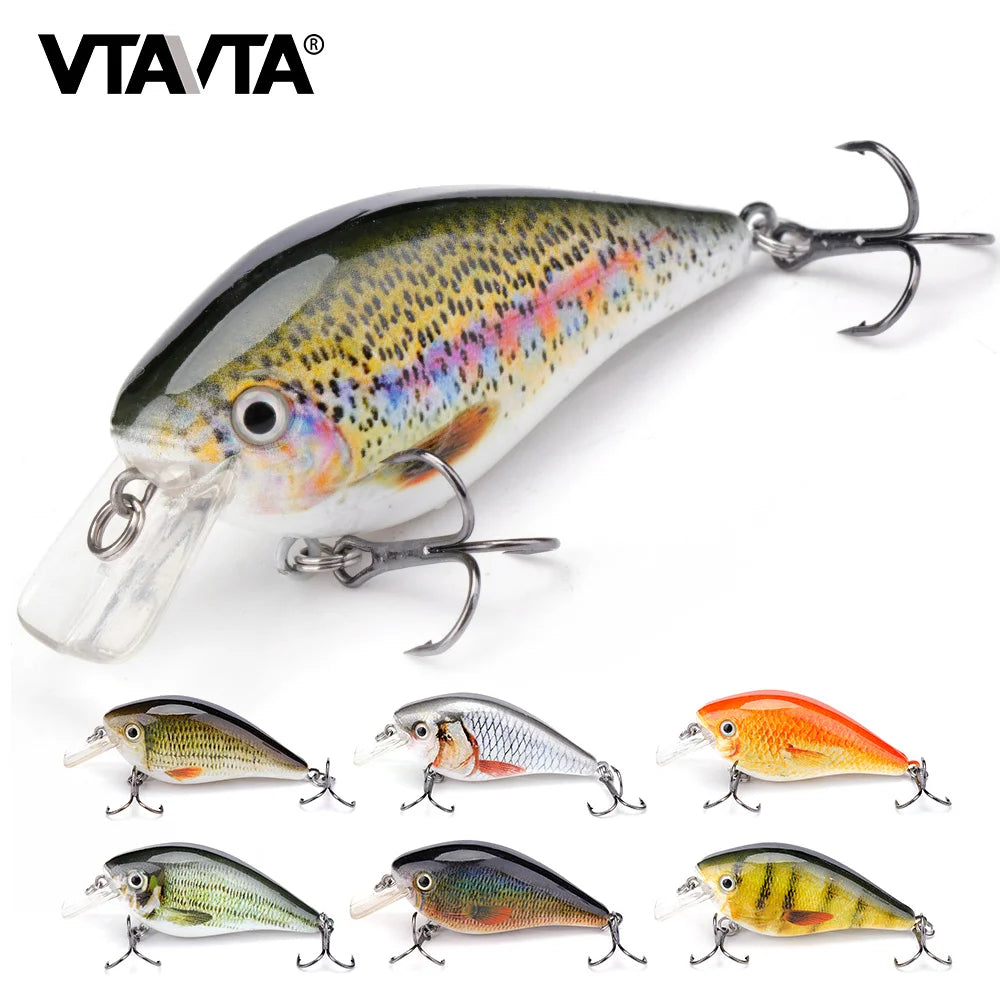 6cm 12g Fishing Lure Crankbait Wobbler for Pike Bass Minnow Bait