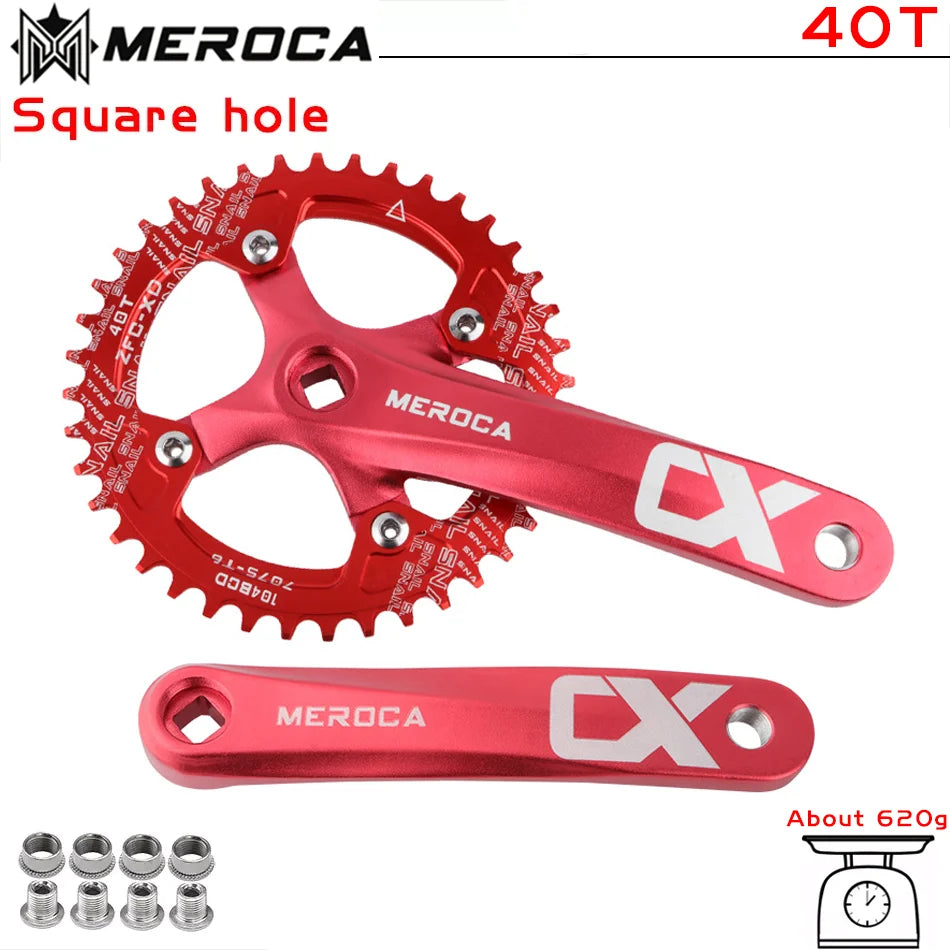 104BCD MTB Crankset 170mm Aluminum Square Taper 32T-42T Chainring