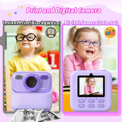 Kids Digital Camera 1080P Instant Print for Girls Boys Age 3-12