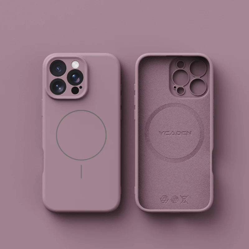 Liquid Silicone MagSafe Case for iPhone 11-17 Air Pro Max Plus Matte Cover