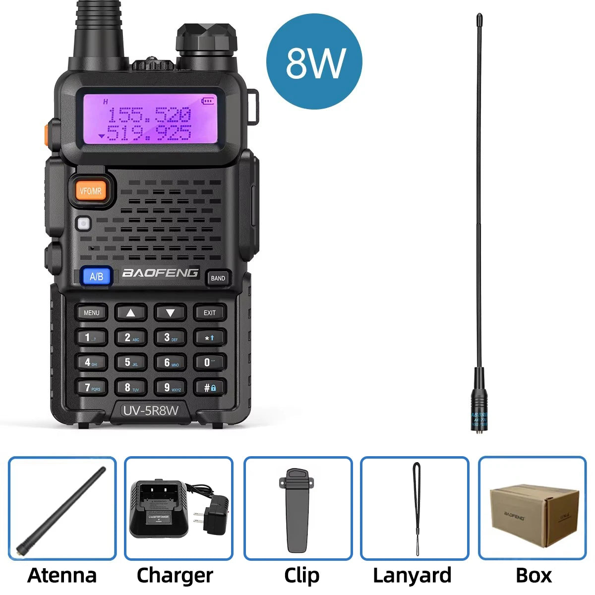 Baofeng Two Way Radio Walkie Talkie Dual Band UHF VHF 5W 8W Ham