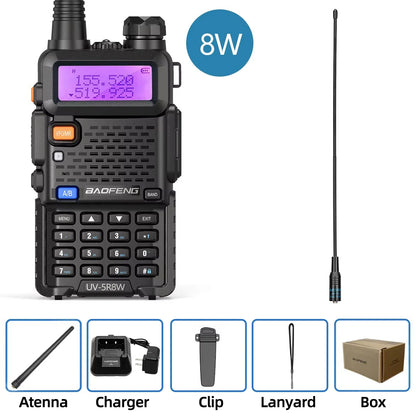 Baofeng Two Way Radio Walkie Talkie Dual Band UHF VHF 5W 8W Ham