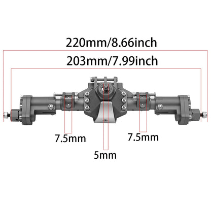 1/10 RC Crawler Aluminum Portal Axle CNC Front Rear for SCX10 II 90046 90047 GEN8 RGT - EXPROTAS