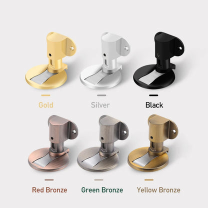 KAK Adjustable Magnetic Door Stop Punch-Free Zinc Alloy Holder Hidden Doorstop