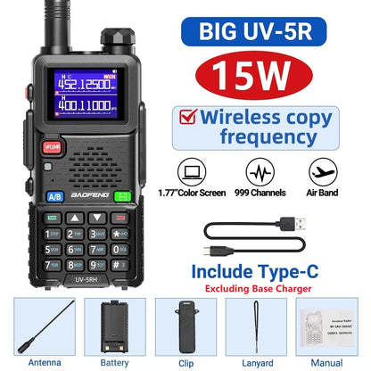 Baofeng UV 5RH 10W Walkie Talkie Long Range Air Band Ham Radio