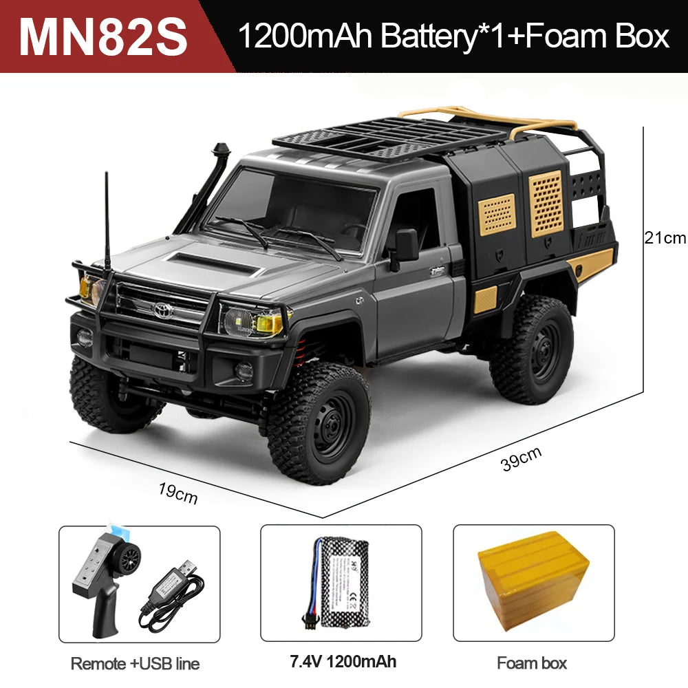 1/12 Truck 4WD Remote Control Off-Road Crawler Car RTR for Boys Adults