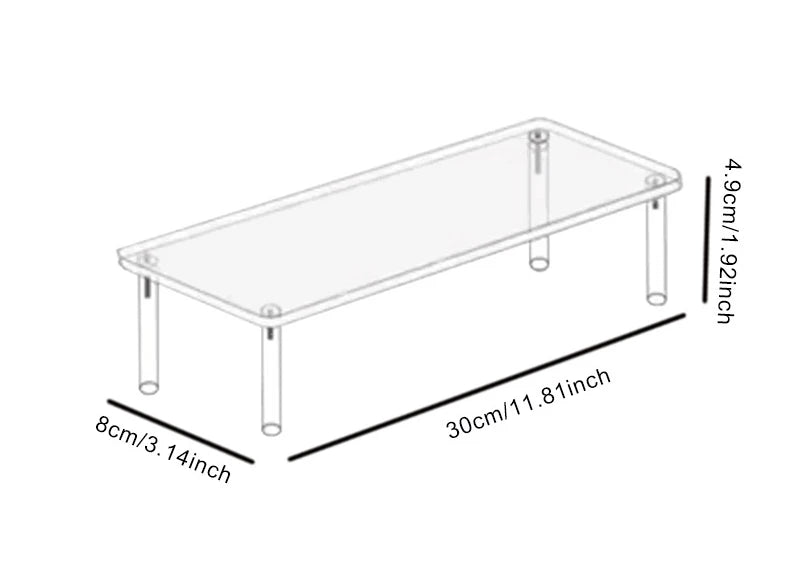 Acrylic Display Stand 1-4 Tier Transparent Shelf for Cupcake Perfume Doll