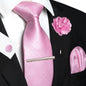 Men's Plaid Tie Clip Set with Pocket Square Cufflinks Wedding Accessories