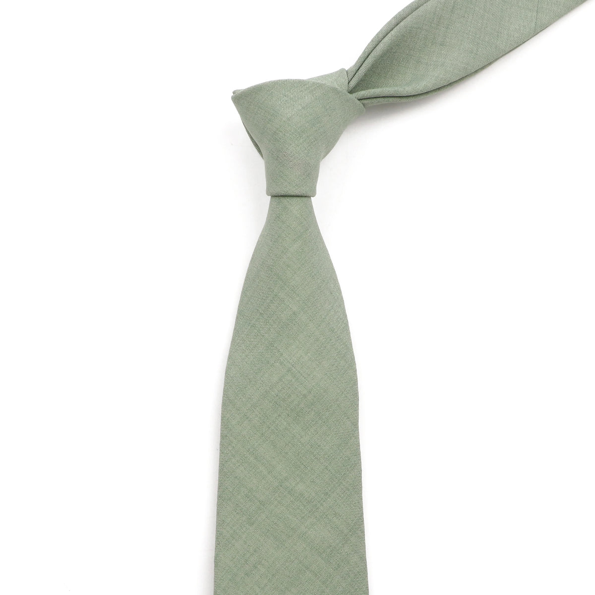 Men Tie Solid Slim Skinny Plain Wedding Party Ties Sage Green Pink Orange