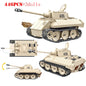 WW2 Military Tank Building Blocks Tiger Panther Churchill Brick Model Toy Set
