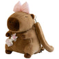 Capybara School Bag Plush Backpack Kawaii Cute Large Capacity for Kids