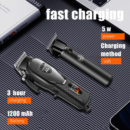 Hair Trimmer Professional Cordless Clippers Electric Beard Shaver 10mm