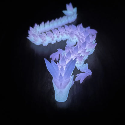 Divine Dragon Statue 3D Printed Night Light Sculpture Aquarium Bedroom Ornament