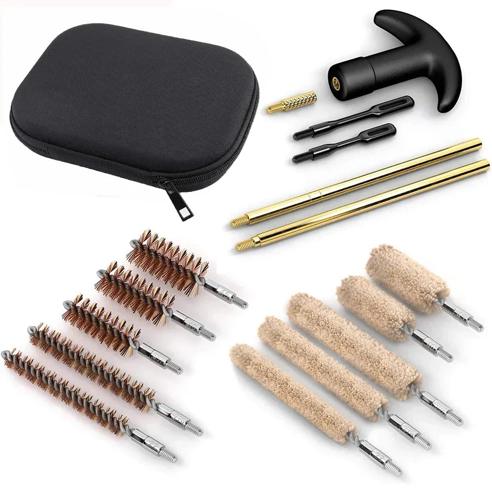 16Pcs Rod For .22/9mm/.40/357 Universal Brass Gun Cleaning Kit
