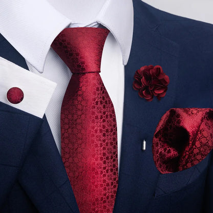 Men's Pocket Square Cufflink Tie Set Wedding Accessories by EXPROTAS