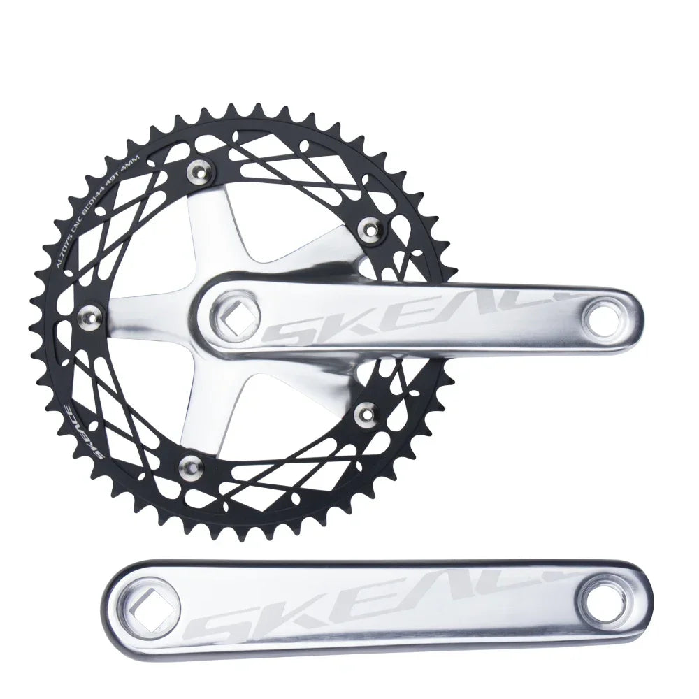 SKEACE 144BCD Track Crankset Square Taper 165mm Single Speed 49T Alloy